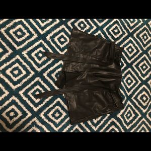 Black Leather Shorts